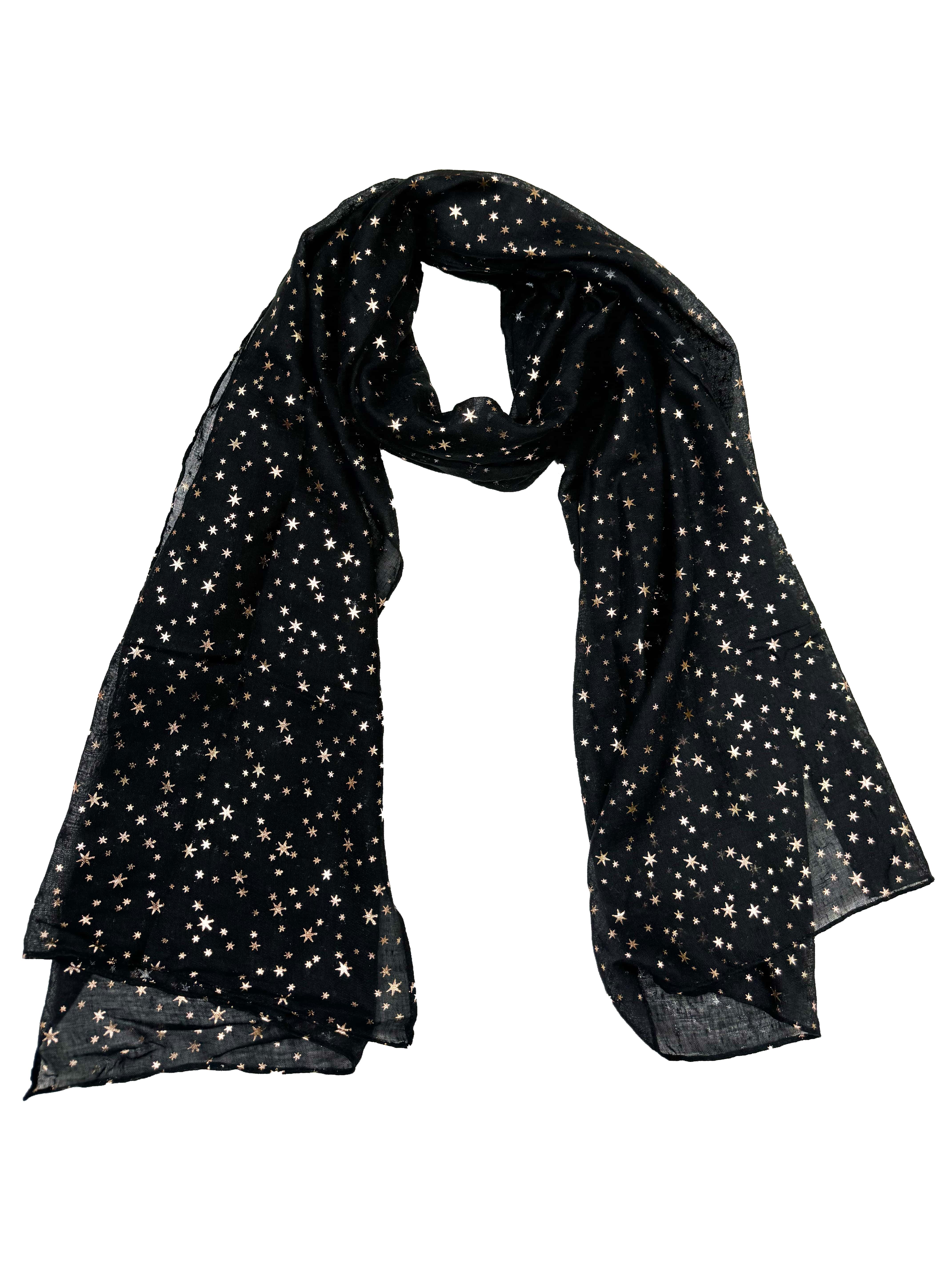 Gold Foil Stars Scarves
