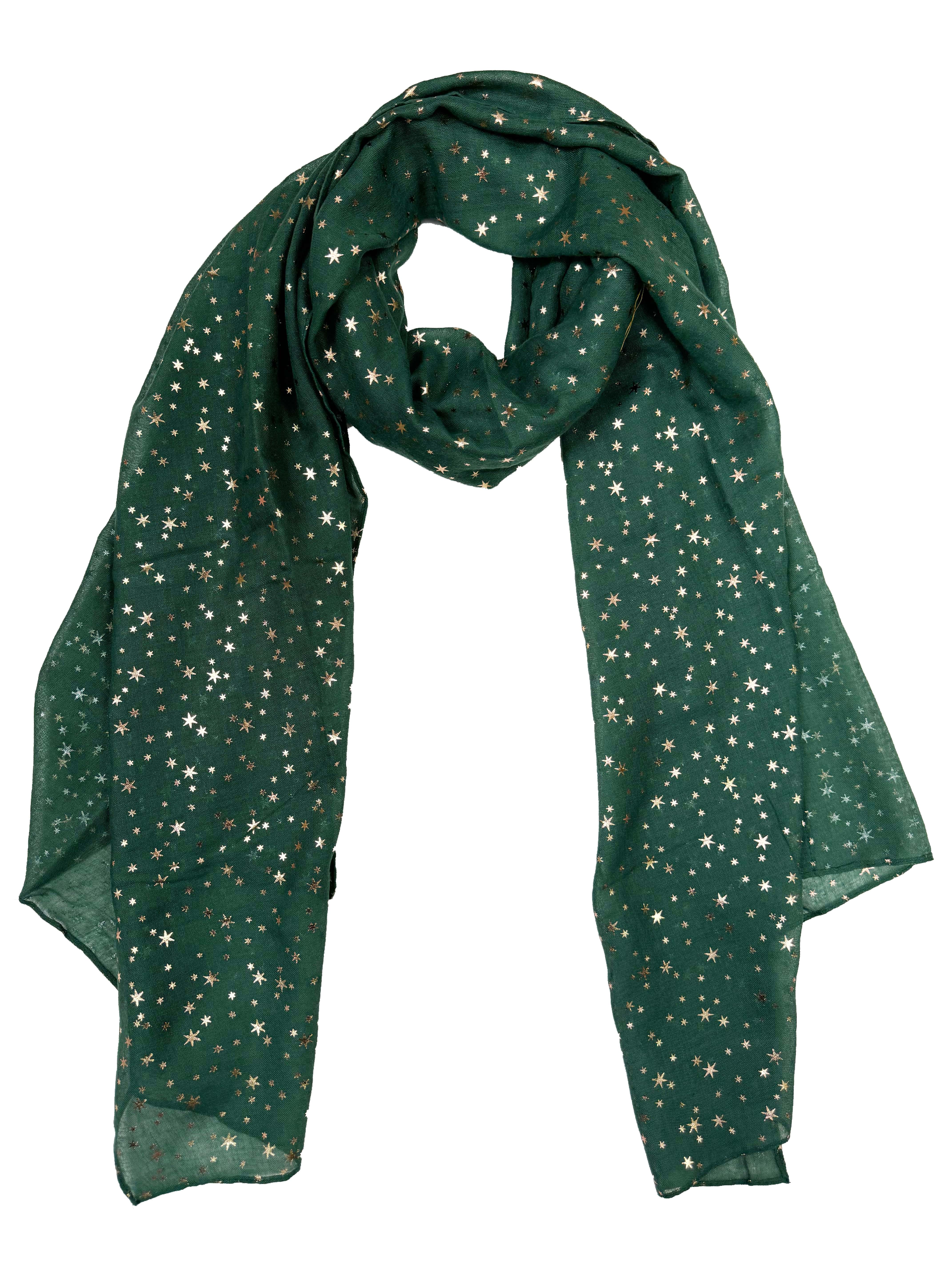 Gold Foil Stars Scarves