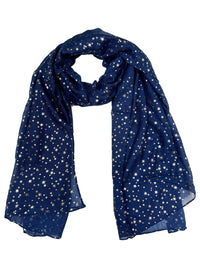 Gold Foil Stars Scarves
