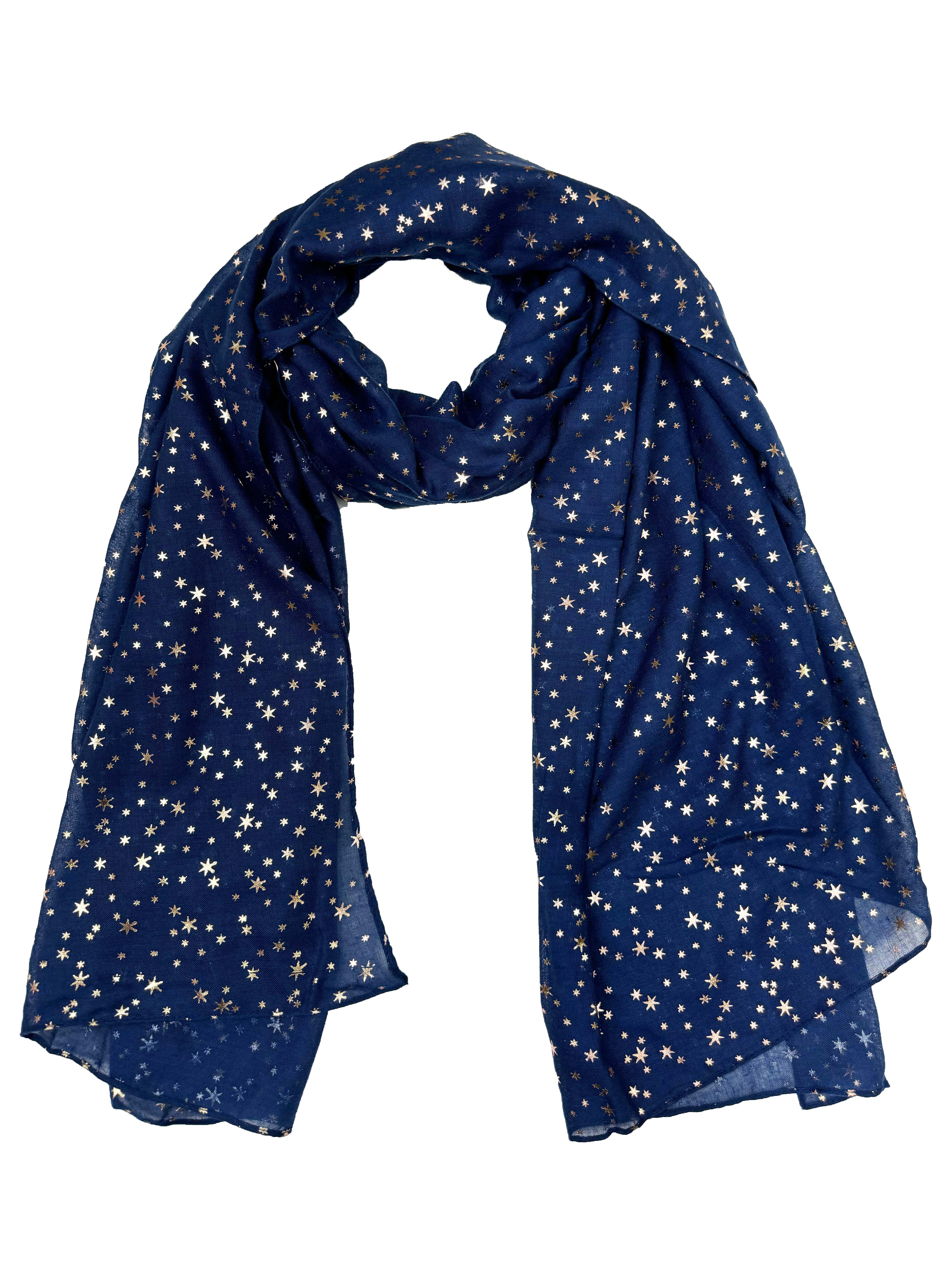 Gold Foil Stars Scarves