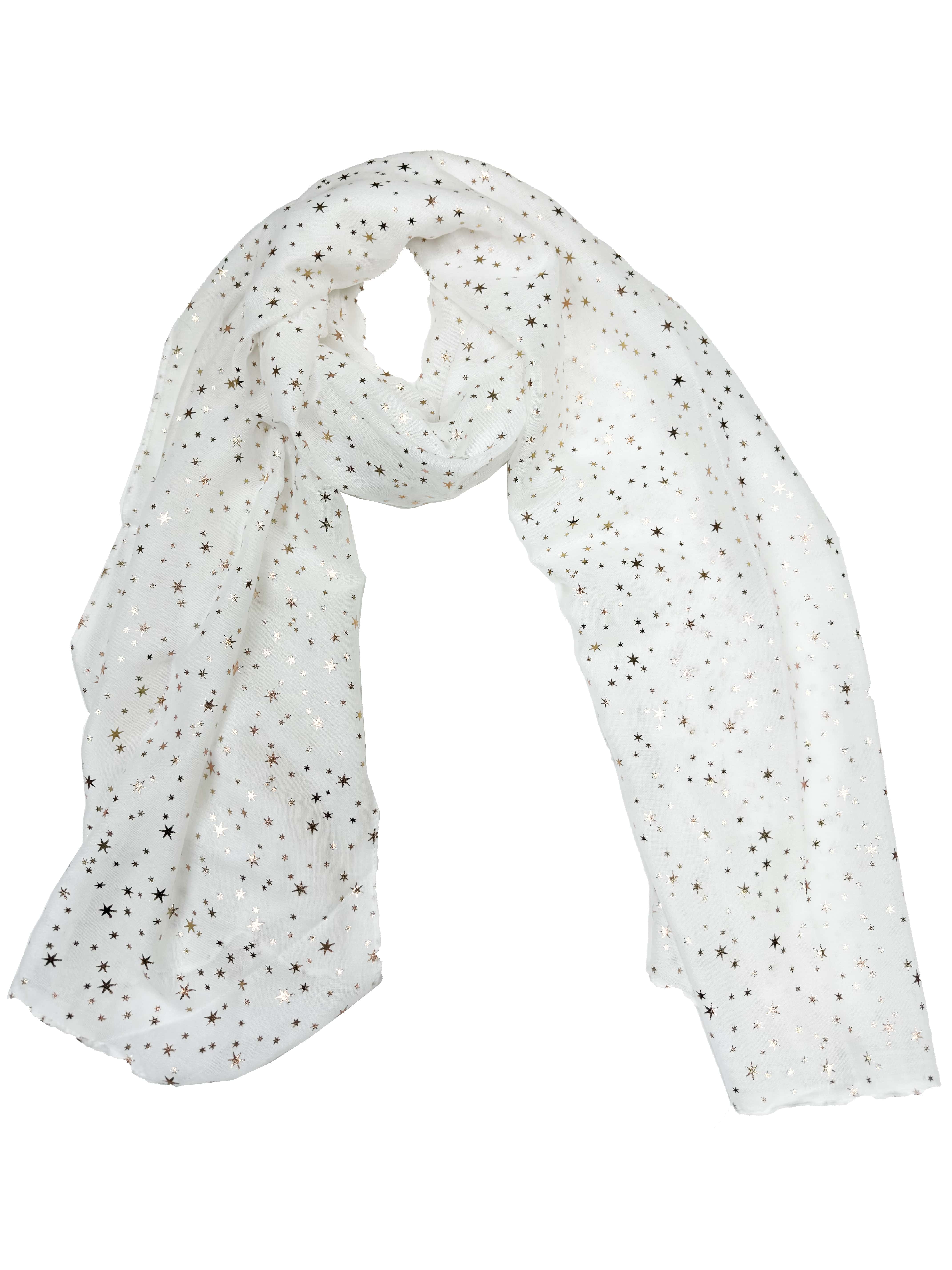 Gold Foil Stars Scarves