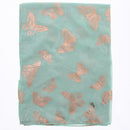 Large Gold Foil Butterflies Scarves