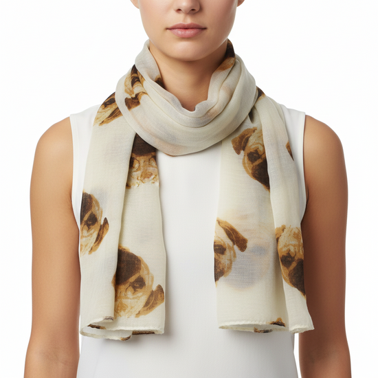 Pug Printed Scarves