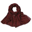 Scarf with Small Red Poppies
