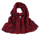 Scarf with Small Red Poppies