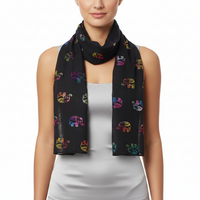 Rainbow Foil Elephants Scarves