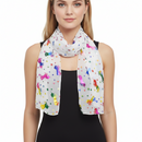 Rainbow Foil Unicorns and Stars Scarves