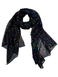 Rainbow Foil Stars Scarves