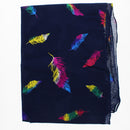 Rainbow Foil Feathers Scarves