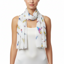 Rainbow Foil Feathers Scarves