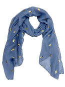 Gold Foil Bees Scarves