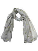 Gold Foil Bees Scarves