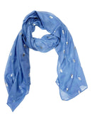 Silver Foil Bees Scarves