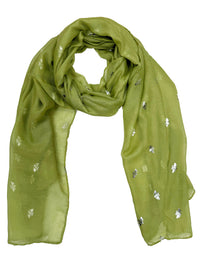 Silver Foil Bees Scarves