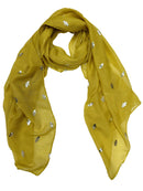 Silver Foil Bees Scarves