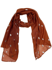 Silver Foil Bees Scarves