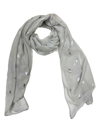Silver Foil Bees Scarves