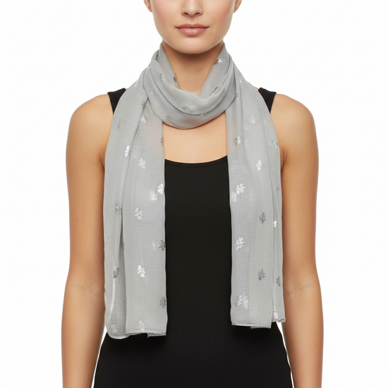 Silver Foil Bees Scarves