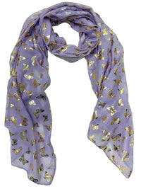 Mini Gold Foil Butterflies Scarves