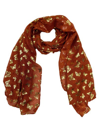Mini Gold Foil Butterflies Scarves