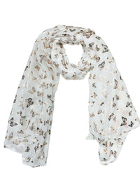 Mini Gold Foil Butterflies Scarves