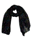 Rainbow Foil Hearts Scarves