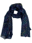 Rainbow Foil Hearts Scarves