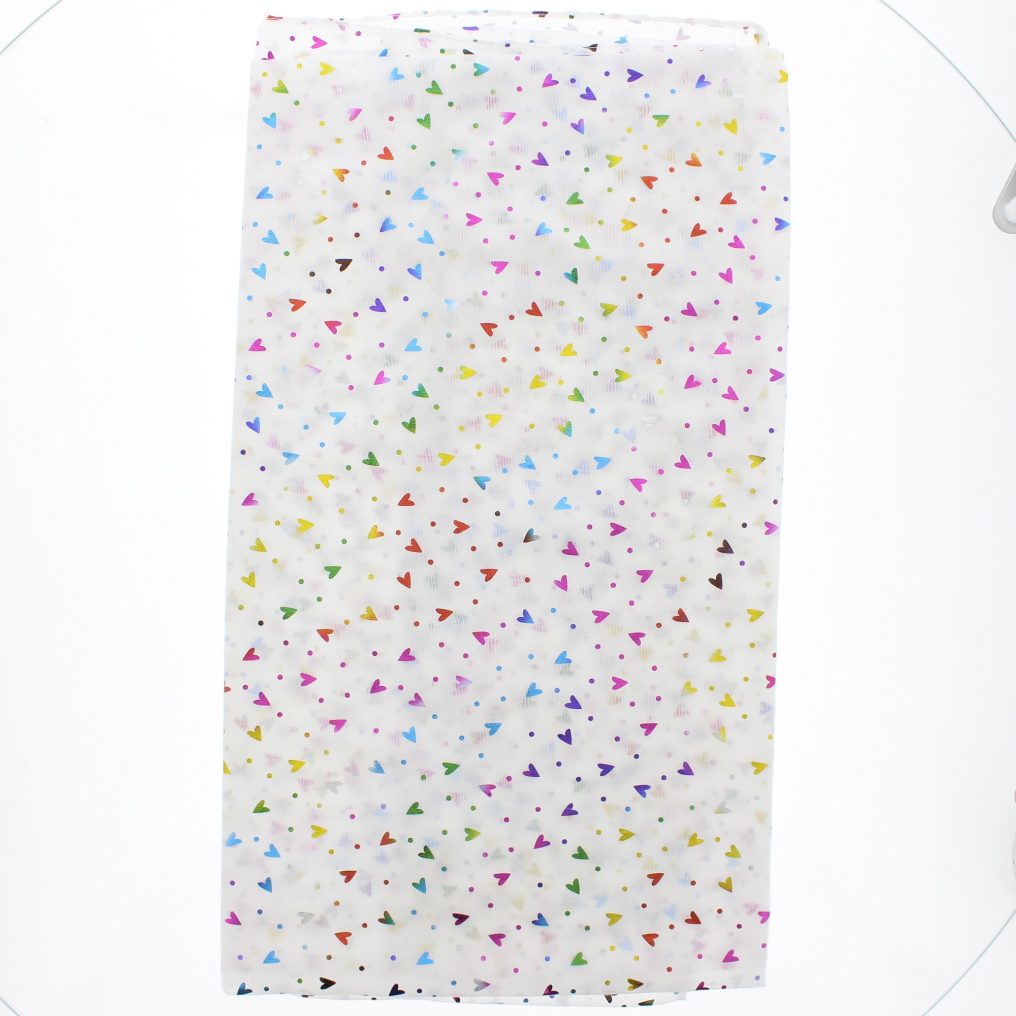 Rainbow Foil Hearts Scarves