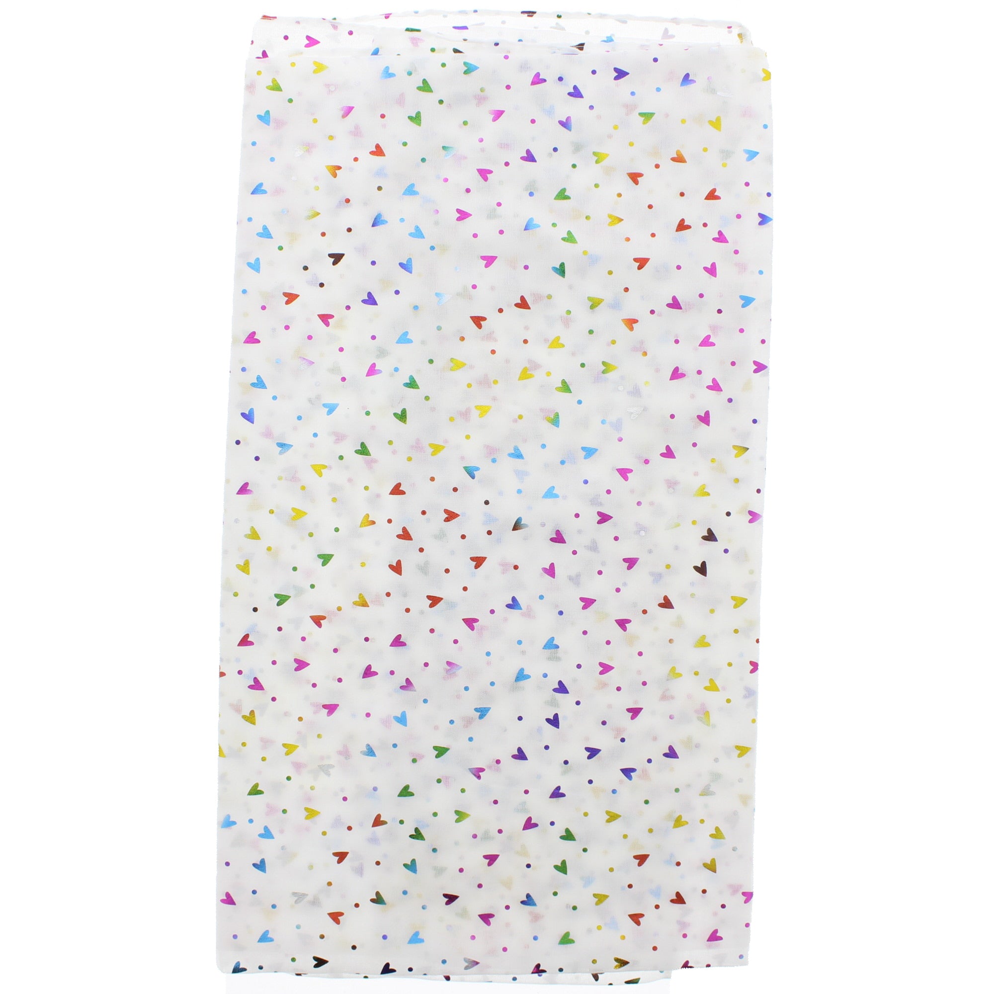 Rainbow Foil Hearts Scarves