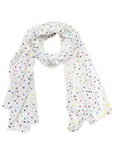 Rainbow Foil Hearts Scarves