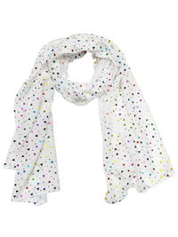 Rainbow Foil Hearts Scarves