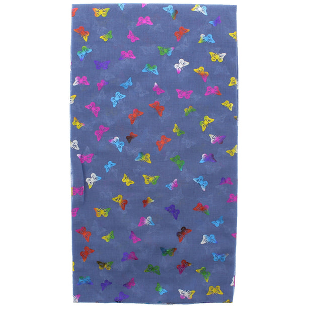 Scarf with Mini Rainbow Foil Butterflies