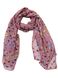 Mini Rainbow Foil Butterflies Scarves