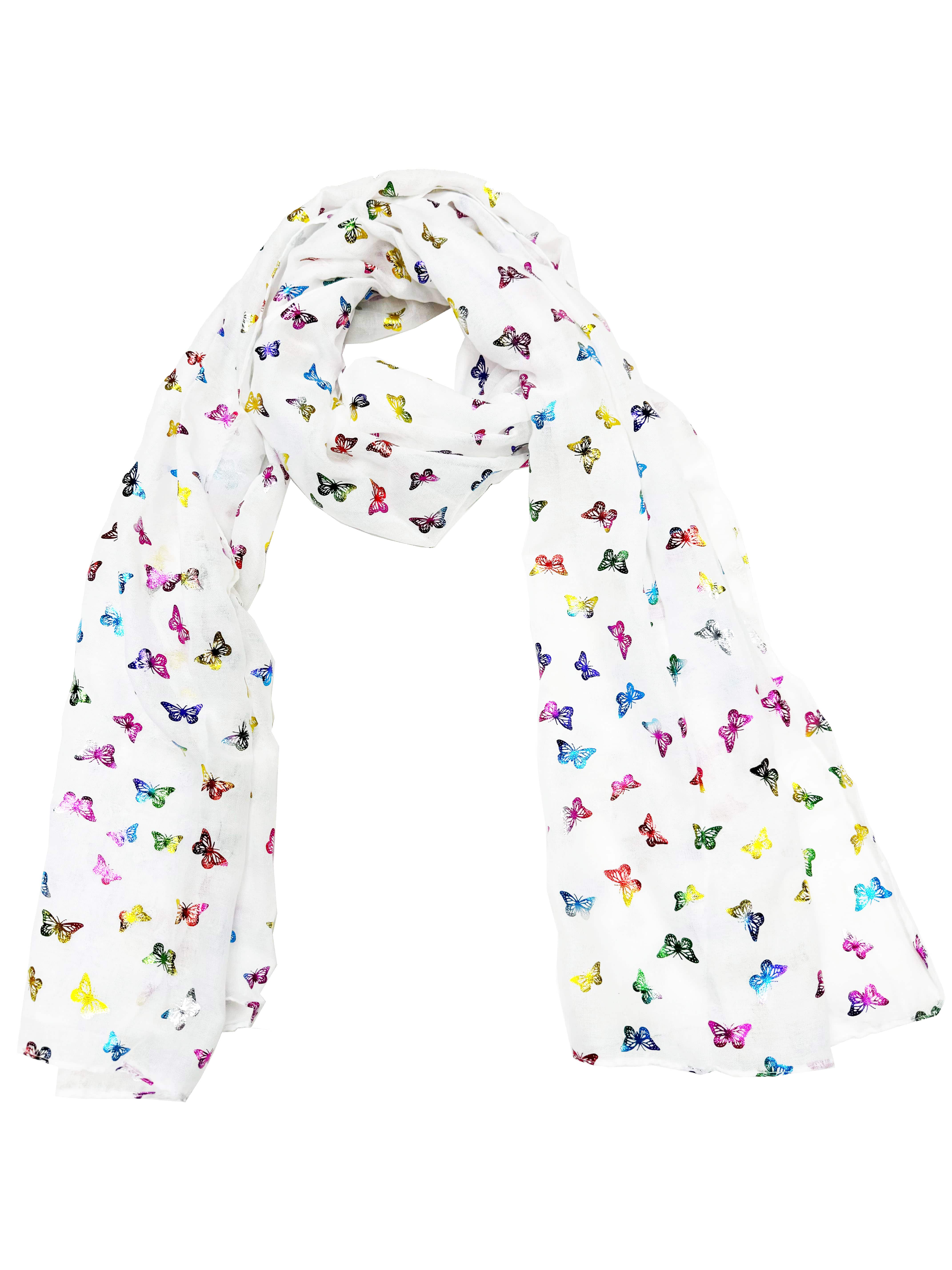 Mini Rainbow Foil Butterflies Scarves