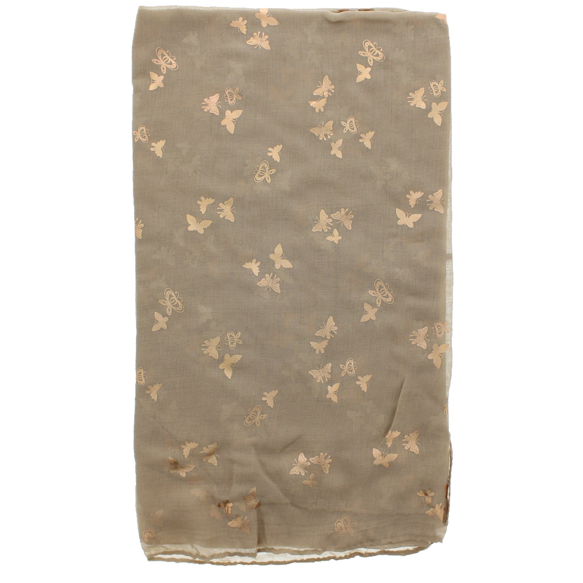 Tiny Gold Foil Butterflies Scarves