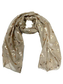 Tiny Gold Foil Butterflies Scarves
