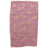 Tiny Gold Foil Butterflies Scarves