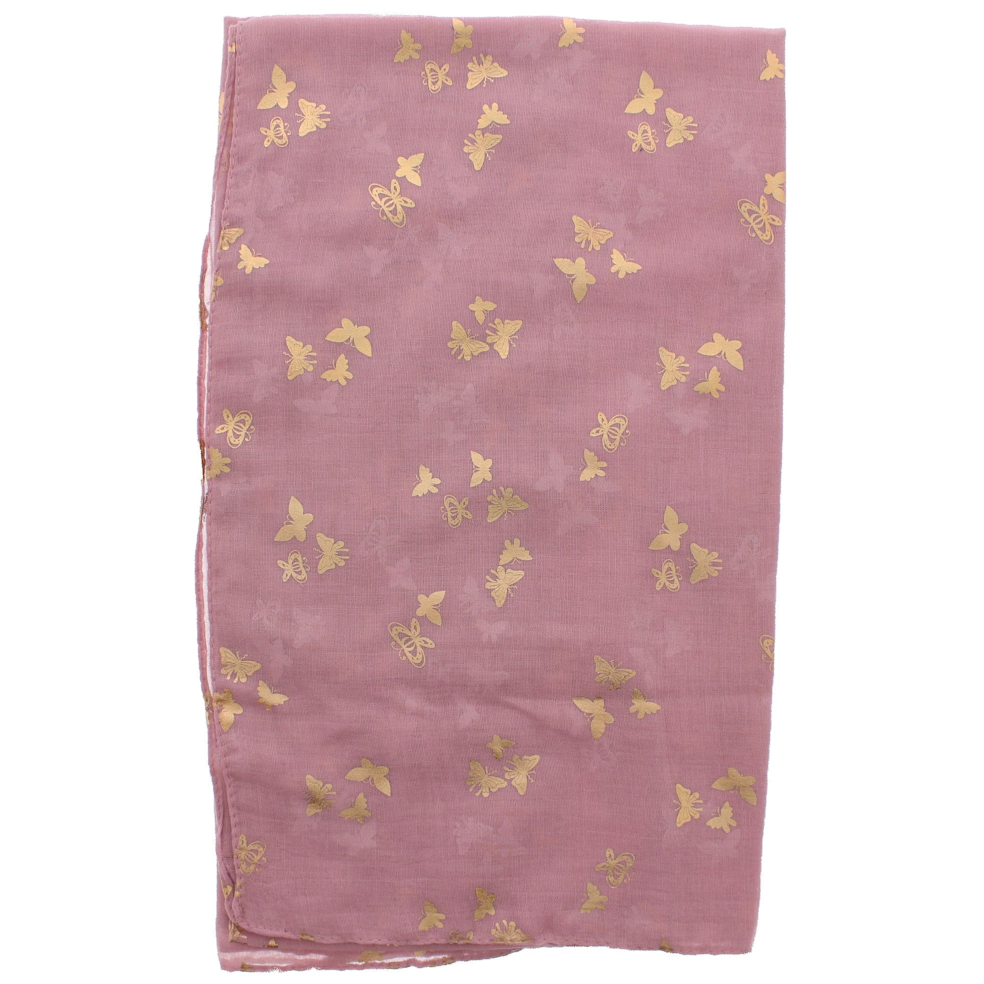 Tiny Gold Foil Butterflies Scarves