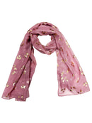 Tiny Gold Foil Butterflies Scarves