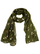 Tiny Gold Foil Butterflies Scarves