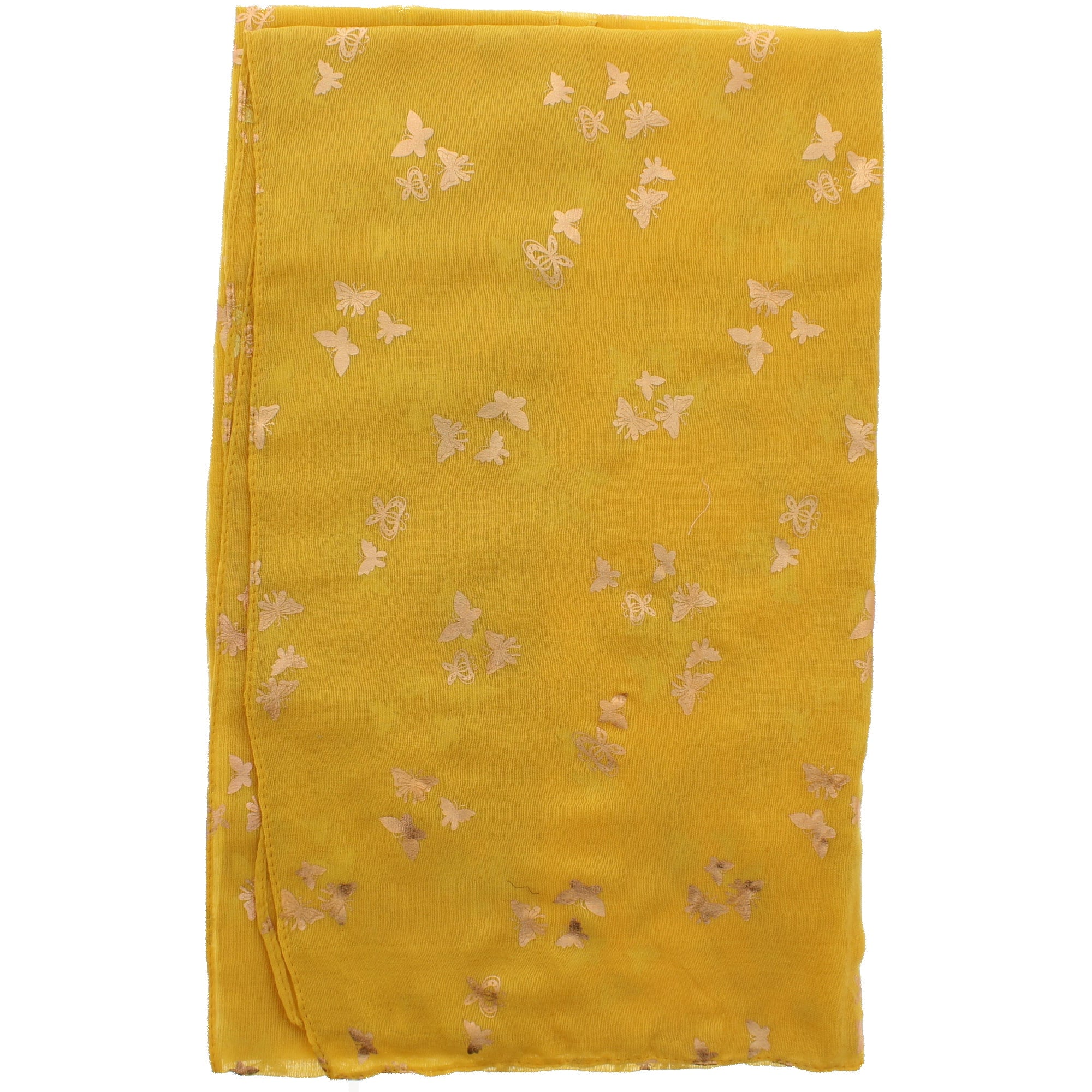 Tiny Gold Foil Butterflies Scarves