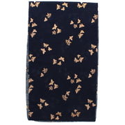 Scarf with Tiny Gold Foil Butterflies