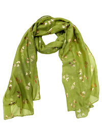 Tiny Gold Foil Butterflies Scarves