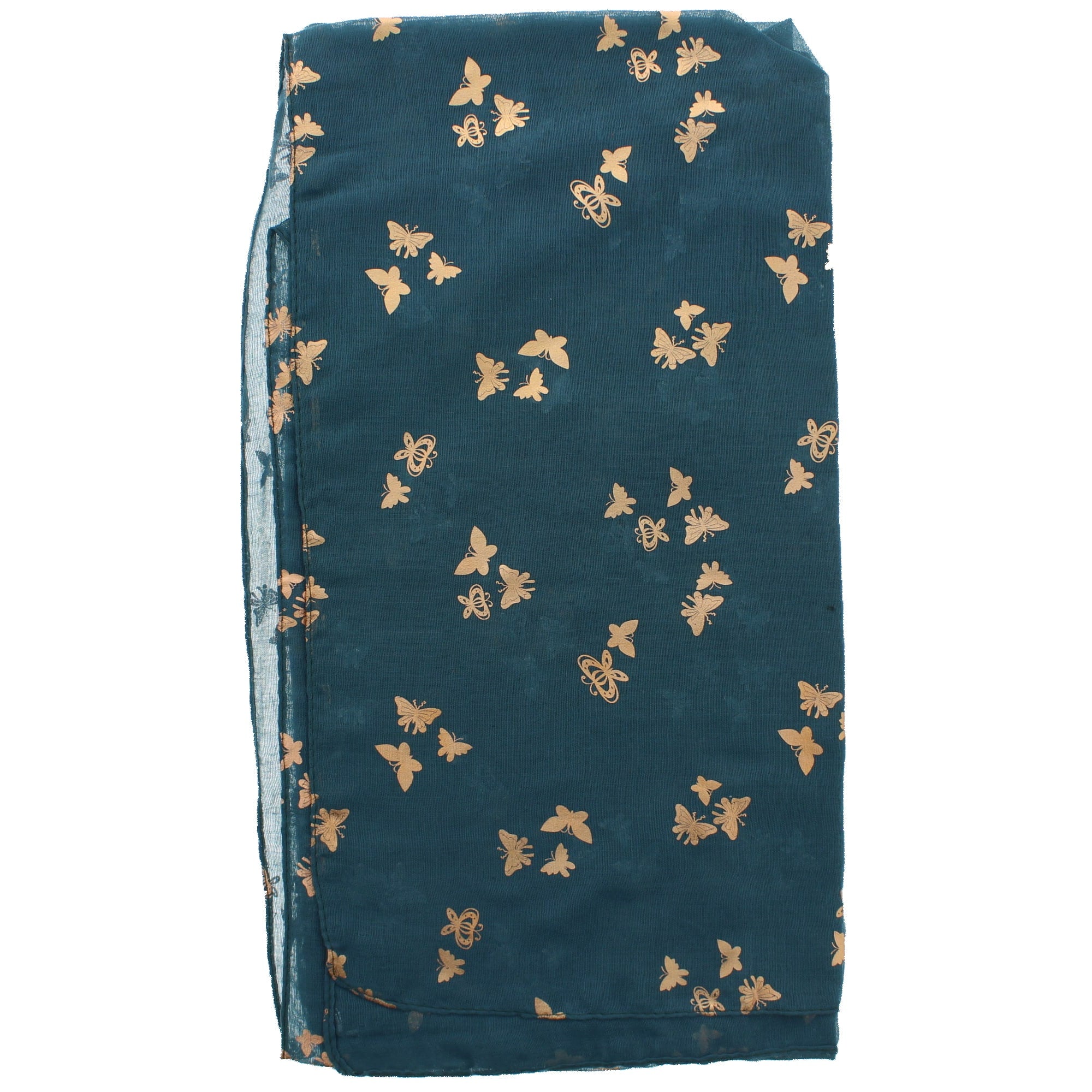 Tiny Gold Foil Butterflies Scarves