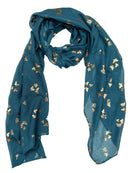 Tiny Gold Foil Butterflies Scarves