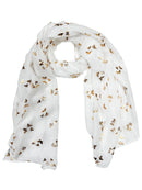 Tiny Gold Foil Butterflies Scarves