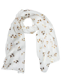 Tiny Gold Foil Butterflies Scarves