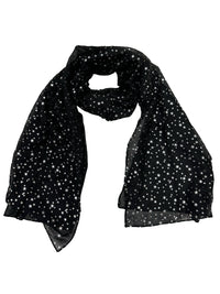 Silver Foil Stars Scarves