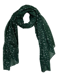 Silver Foil Stars Scarves