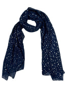 Silver Foil Stars Scarves